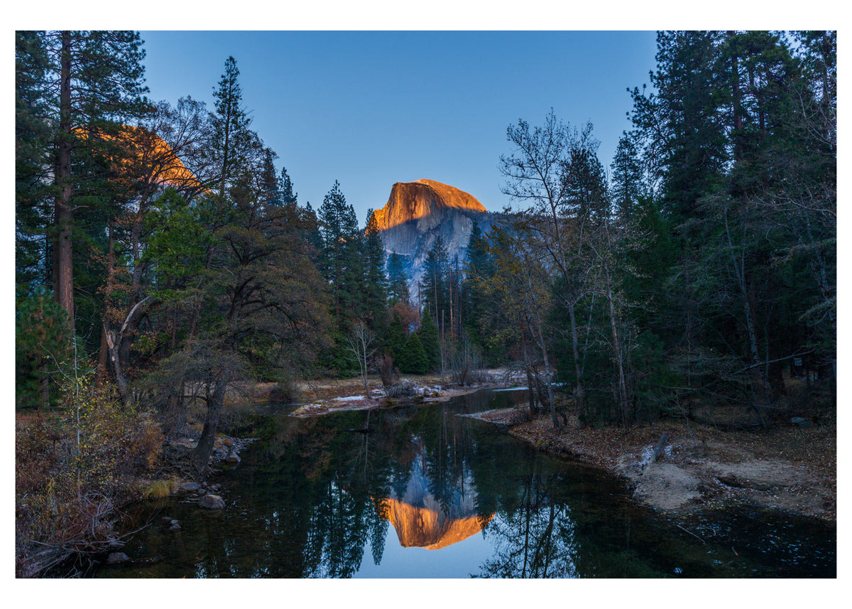 Half Dome Reflected on the Merced River at Sunset, Yosemite Postcard