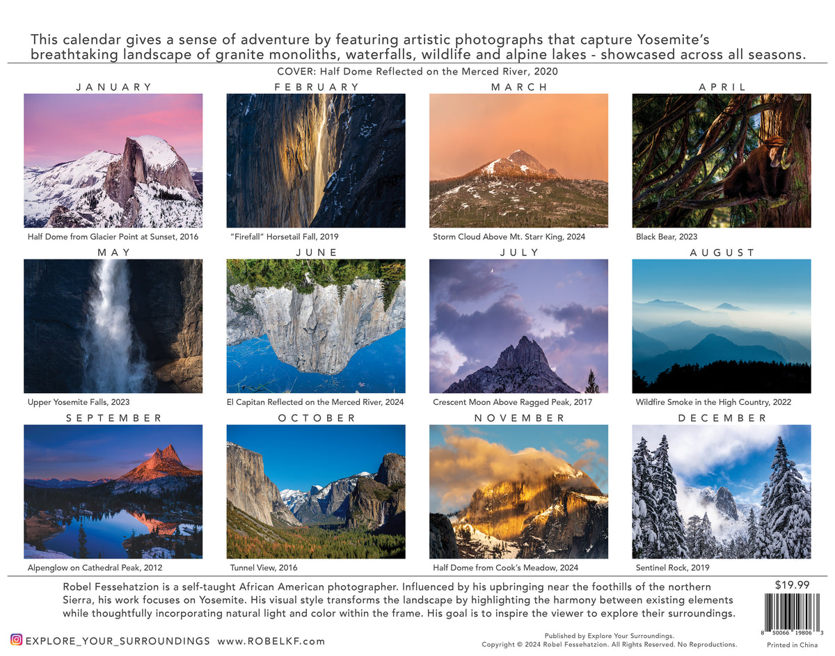 The Yosemite 2026 Calendar