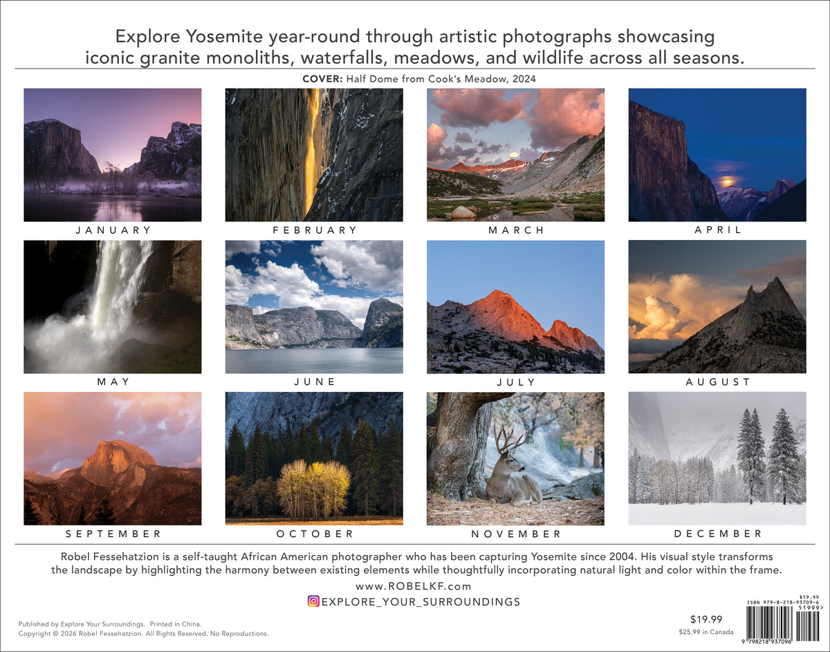 The Yosemite 2027 Calendar